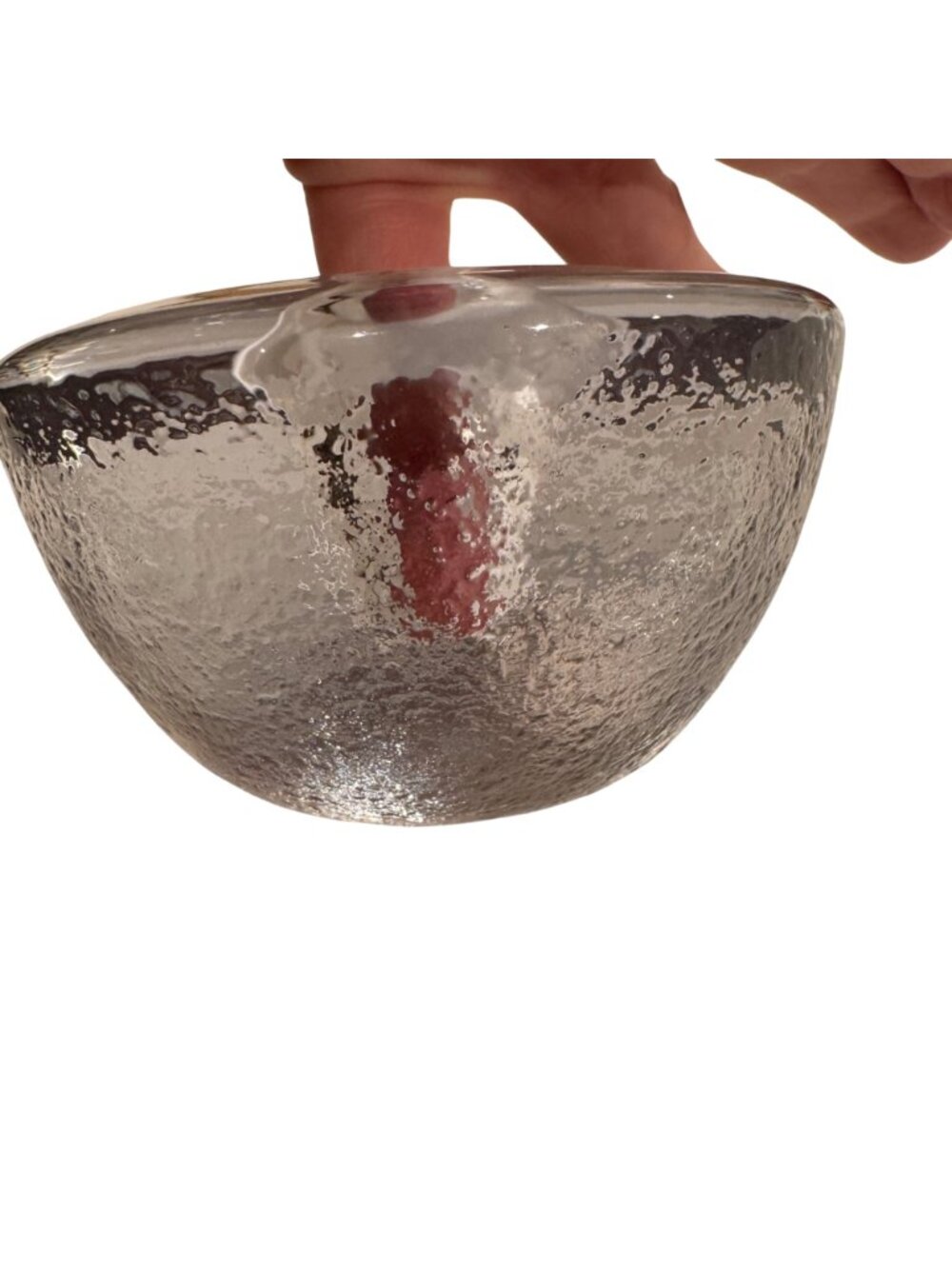 Blenko Clear Glass Taper Candle Holders Heavy 4" in Set of 2 Vtg MCM Home Decor - Picture 5 of 12